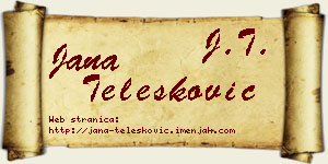 Jana Telesković vizit kartica